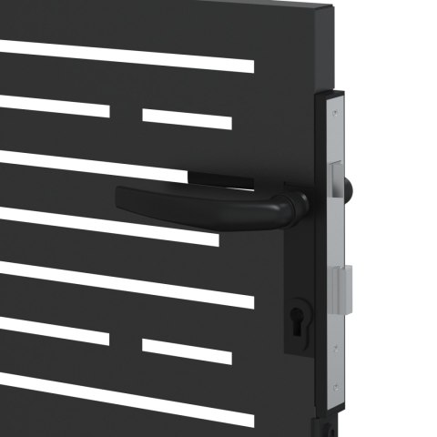 BRAMA OGRODOWA CZARNY 105X 100CM STAL MALOWANA PROSZKOWO