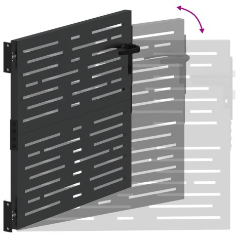 BRAMA OGRODOWA CZARNY 105X 100CM STAL MALOWANA PROSZKOWO