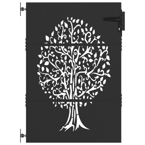 BRAMA OGRODOWA INNY CZARNY 100X 125CM STAL MALOWANA PROSZKOWO