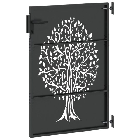 BRAMA OGRODOWA INNY CZARNY 100X 125CM STAL MALOWANA PROSZKOWO