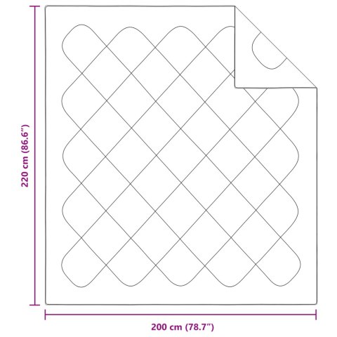 KOŁDRA BIAŁA 200X220CM MIKROFIBRA