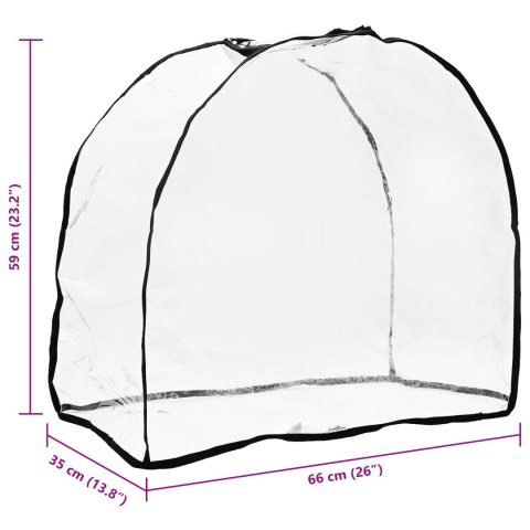 OSŁONA PRZECIWDESZCZOWA NA WÓZEK DLA PSA I PUPILA WODOODPORNA PVC 66X35X59