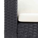 3-OSOBOWA SOFA OGRODOWA Z PODUSZKAMI RATTAN PE CZARNY