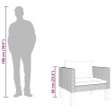 FOTEL SOFA OGRODOWA Z PODUSZKAMI RATTAN PE BEŻ
