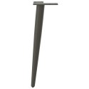 NOGI DO STOLIKA KAWOWEGO W KSZTAŁCIE STOŻKA 4 SZT. ANTRACYT 30-31CM STAL