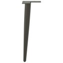 NOGI DO STOLIKA KAWOWEGO W KSZTAŁCIE STOŻKA 4 SZT. ANTRACYT 30-31CM STAL