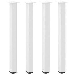 NOGI DO STOŁU BAROWEGO 4 SZT. BIAŁE 90-92CM STALOWE