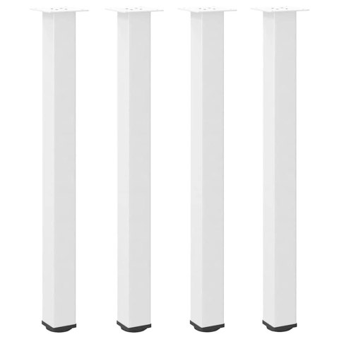NOGI DO STOŁU BAROWEGO 4 SZT. BIAŁE 90-92CM STALOWE