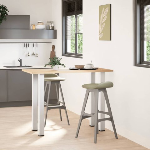 NOGI DO STOŁU BAROWEGO 4 SZT. BIAŁE 90-92CM STALOWE