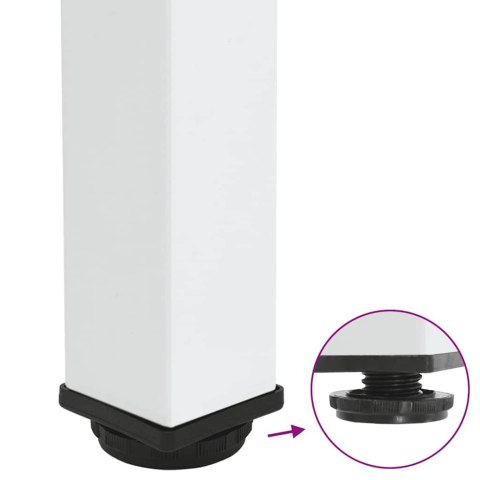 NOGI DO STOŁU BAROWEGO 4 SZT. BIAŁE 90-92CM STALOWE