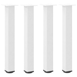 NOGI DO STOŁU KONSOLOWEGO 4 SZT. BIAŁE 7274CM STALOWE