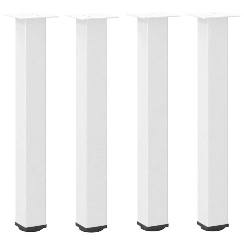NOGI DO STOŁU KONSOLOWEGO 4 SZT. BIAŁE 7274CM STALOWE