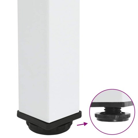 NOGI DO STOŁU KONSOLOWEGO 4 SZT. BIAŁE 7274CM STALOWE