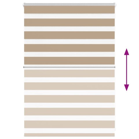 VidaXL Roleta zebra, 95x100 cm, szerokość tkaniny 90,9 cm, poliester