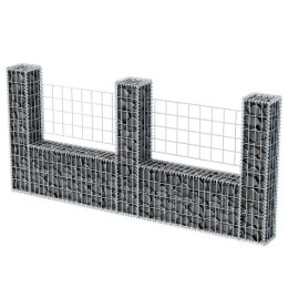 KOSZ GABIONOWY GABION W KSZTAŁCIE U 240X20X100CM