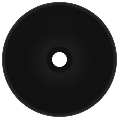 OKRĄGŁA UMYWALKA ŁAZIENKOWA MATOWA CZERŃ 325X14CM CERAMIKA