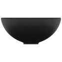 OKRĄGŁA UMYWALKA ŁAZIENKOWA MATOWA CZERŃ 325X14CM CERAMIKA