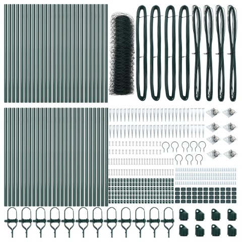 Zielony Płot Heksagonalny vidaXL 0,6x100 m Stalowy