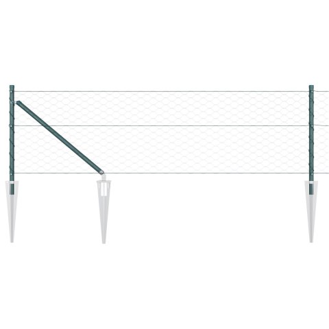 Zielony Płot Heksagonalny vidaXL 0,6x100 m Stalowy