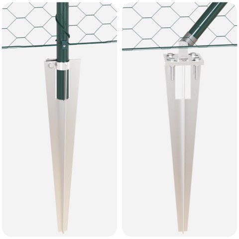 Zielony Płot Heksagonalny vidaXL 0,6x100 m Stalowy