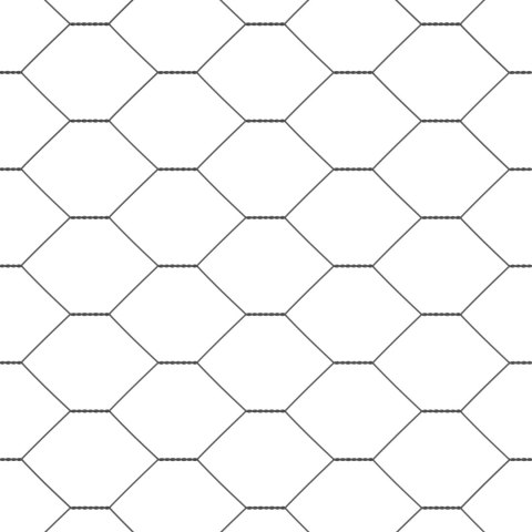 VidaXL Płot heksagonalny Szary 0.6x100 m Stal