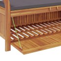 OGRODOWA ŁAWKA ZE SCHOWKIEM I PODUSZKĄ 126CM DREWNO AKACJOWE