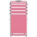 WÓZEK NA AKCESORIA DO MAKIJAŻU ALUMINIOWY RÓŻOWY