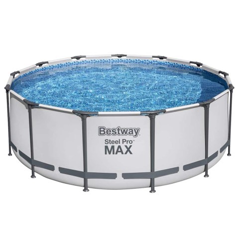 BESTWAY BASEN OGRODOWY STEEL PRO MAX Z AKCESORIAMI OKRĄGŁY 396X122CM