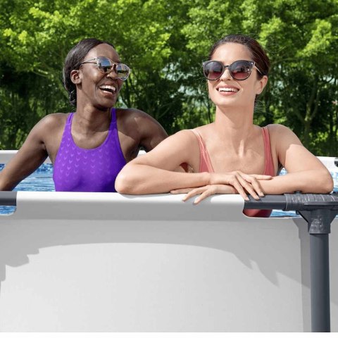 BESTWAY BASEN OGRODOWY STEEL PRO MAX Z AKCESORIAMI OKRĄGŁY 396X122CM