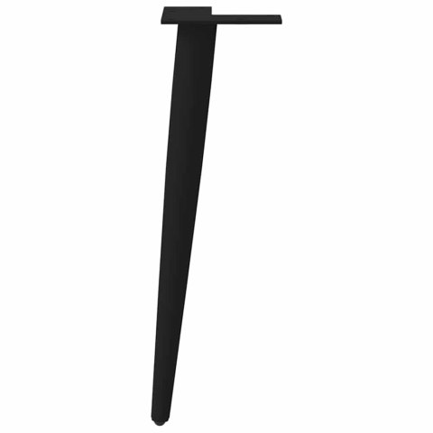 NOGI DO STOLIKA KAWOWEGO W KSZTAŁCIE STOŻKA 4 SZT. CZARNE 30-31CM STALOWE