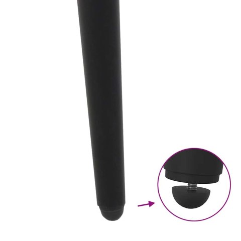 NOGI DO STOLIKA KAWOWEGO W KSZTAŁCIE STOŻKA 4 SZT. CZARNE 30-31CM STALOWE