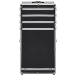 WÓZEK NA AKCESORIA DO MAKIJAŻU ALUMINIOWY CZARNY