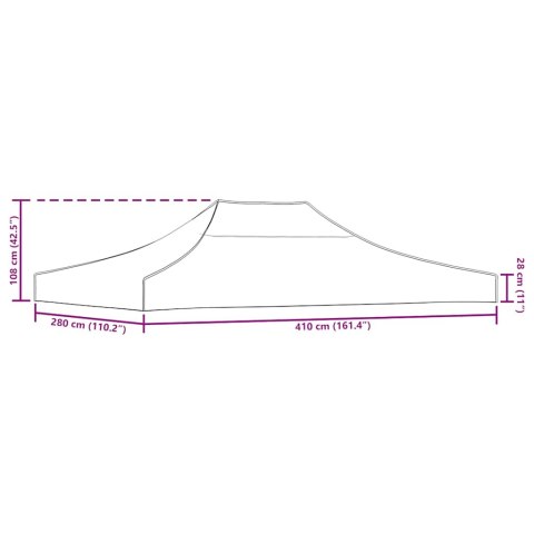DACH DO NAMIOTU IMPREZOWEGO 4X3M ŻÓŁTY 270G/M²