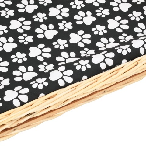 KOSZ DLA PSA Z PODUSZKĄ 90X54X35CM NATURALNA WIKLINA