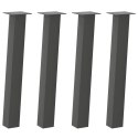 NOGI DO STOŁU KONSOLOWEGO 4 SZT. ANTRACYT 72CM STAL