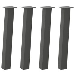 NOGI DO STOŁU KONSOLOWEGO 4 SZT. ANTRACYT 72CM STAL