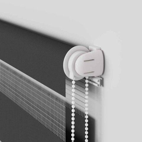 ROLETA ZEBRA CZARNA SZEROKOŚĆ TKANINY 85,9CM POLIESTER