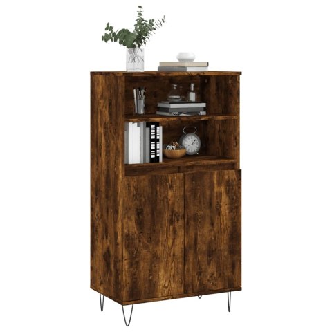 WYSOKA SZAFKA PRZYDYMIONY DĄB 60X36X110CM