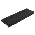 NAKŁADKI NA SCHODY 10 SZT. CZARNE 65X21X4CM