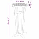 OGRODOWY STOLIK BAROWY Ø60X105CM LITE DREWNO AKACJOWE