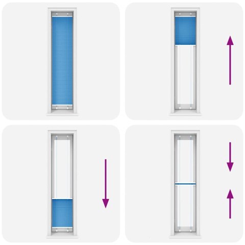 ROLETA PLISOWANA NIEBIESKA 50X200CM SZEROKOŚĆ TKANINY 49,4CM