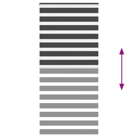 ROLETA ZEBRA CZARNA SZEROKOŚĆ TKANINY 105,9CM POLIESTER