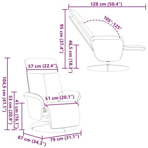 ROZKŁADANY FOTEL MASUJĄCY Z PODNÓŻKIEM CZARNY TKANINA