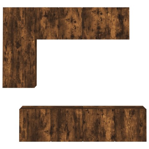 5-CZ. ZESTAW MEBLI TV PRZYDYMIONY DĄB