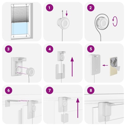 VidaXL Roleta plisowana różowa 90x100 cm Szerokość tkaniny 89,4 cm