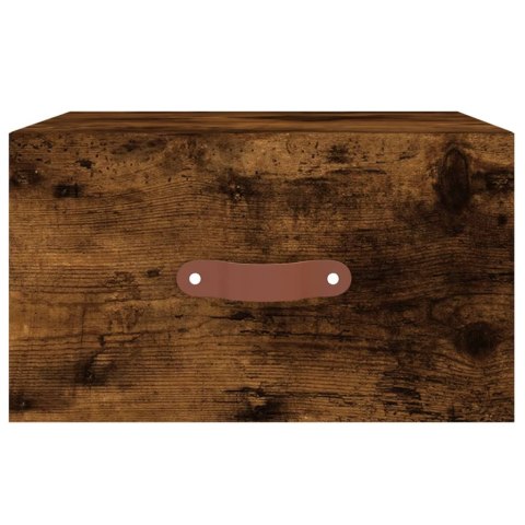 WISZĄCA SZAFKA NOCNA PRZYDYMIONY DĄB 35X35X20CM