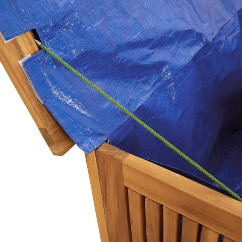 SKRZYNIA OGRODOWA 75X75X58CM DREWNO AKACJOWE