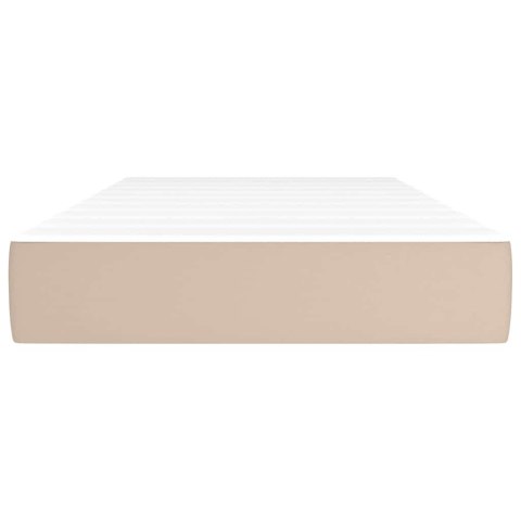 VidaXL Materac kieszeniowy dla dzieci, cappuccino, 80x160 cm, ekoskóra