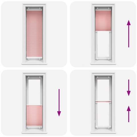 ROLETA PLISOWANA RÓŻOWA 40X150CM SZEROKOŚĆ TKANINY 39,4CM