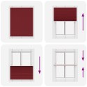 VidaXL Roleta plisowana Bordowy Czerwony 110x100 cm Szerokość tkaniny